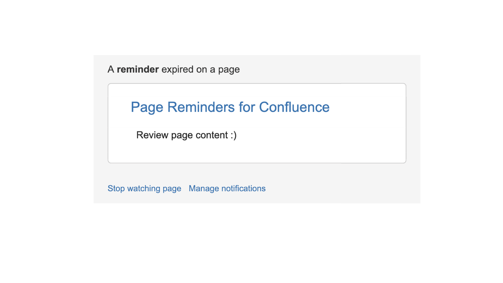 Send to Confluence users, groups or any email addresses when the timer expires.
