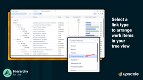 Your custom tree view builds based on your work item links, and you can switch the way your hierarchy is organised in just a few clicks, making it easy to focus on what you need to see.