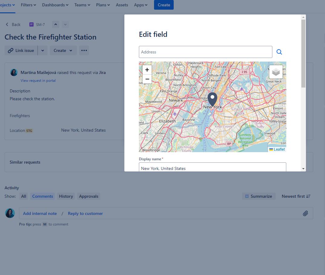 Issue in Jira Service Management