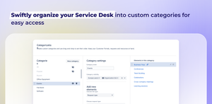 Swiftly organize Service Desk projects into custom categories for easy access