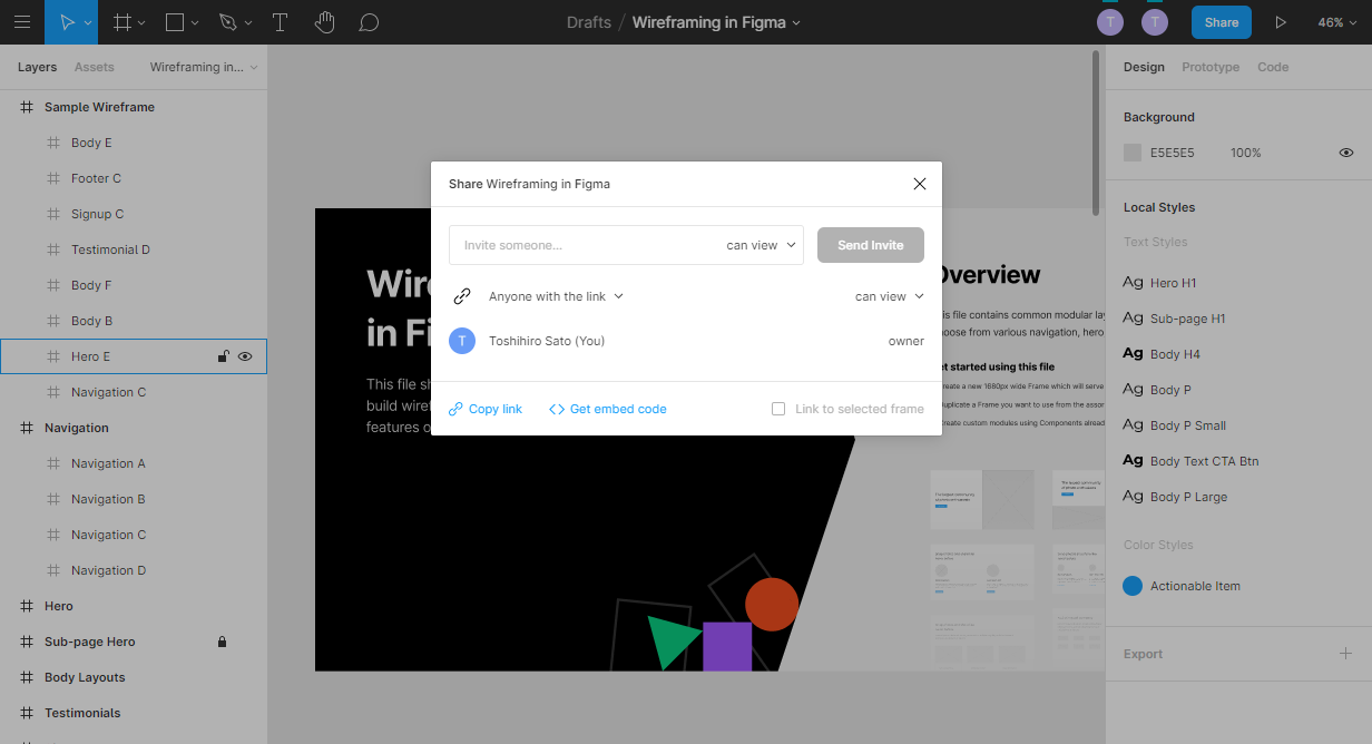 Share your Figma file or frame