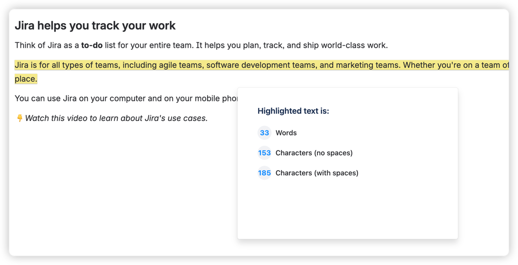 The statistics panel shows word count, characters without spaces, and characters with spaces - all the metrics you need to meet content requirements and platform limits.