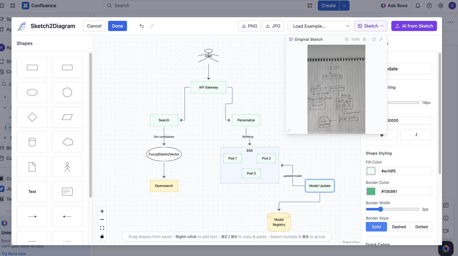 The Editor + Original Sketch
