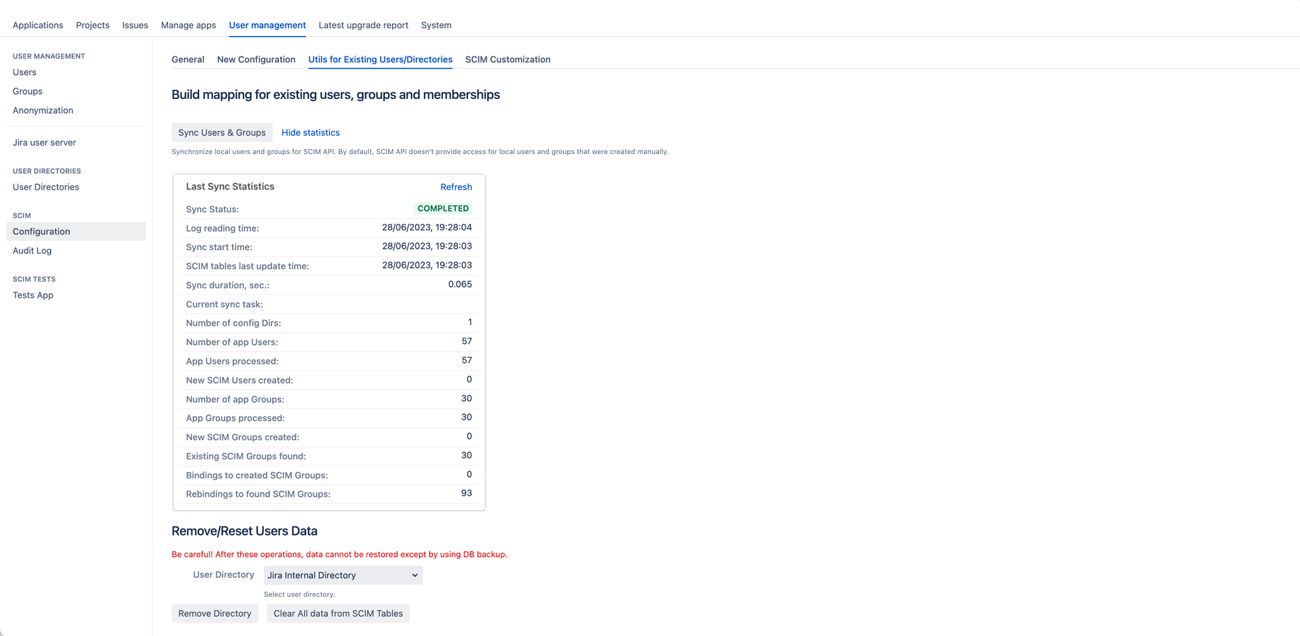 Mixed users from different directories