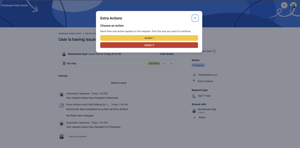 Select defined actions