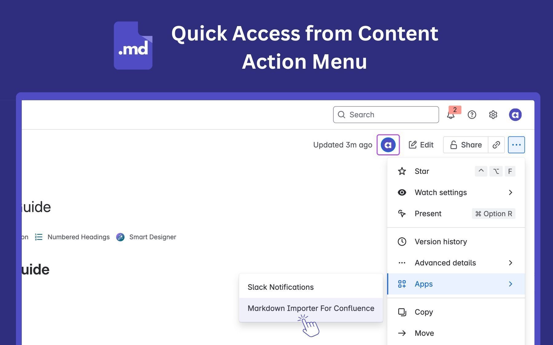 Quick Access menu