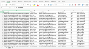 Excel / CSV extraction