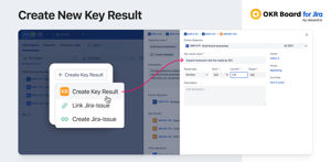 Create New Key Result. OKR Board for Jira