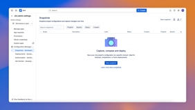 Get started by creating a snapshot - a reusable package of Jira configurations and elements
