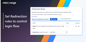 Select redirection rules to control SSO redirection.