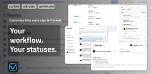 Workflow rules automatically apply checklist templates and prevent Jira transitions until required items are complete.