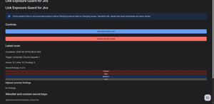 Jira dashboard summarizes bounded link findings without following external destinations