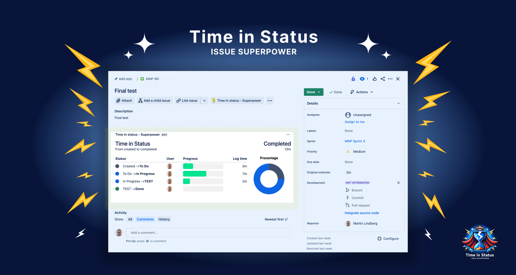 "Time in Status" Real-Time Issue Progress Tracking