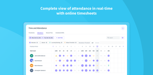 Complete view of attendance in real-time with online timesheets