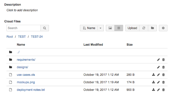 Issue & Project Level Files