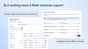 Manage your calendars with SLA working business hours.