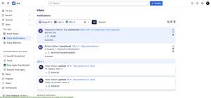View history stack by clicking a notification