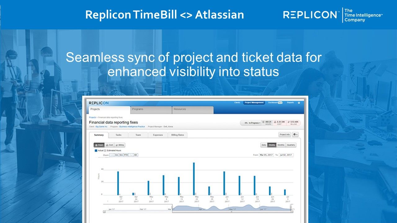 Track project status in real-time and get instant visibility into project costs and revenue