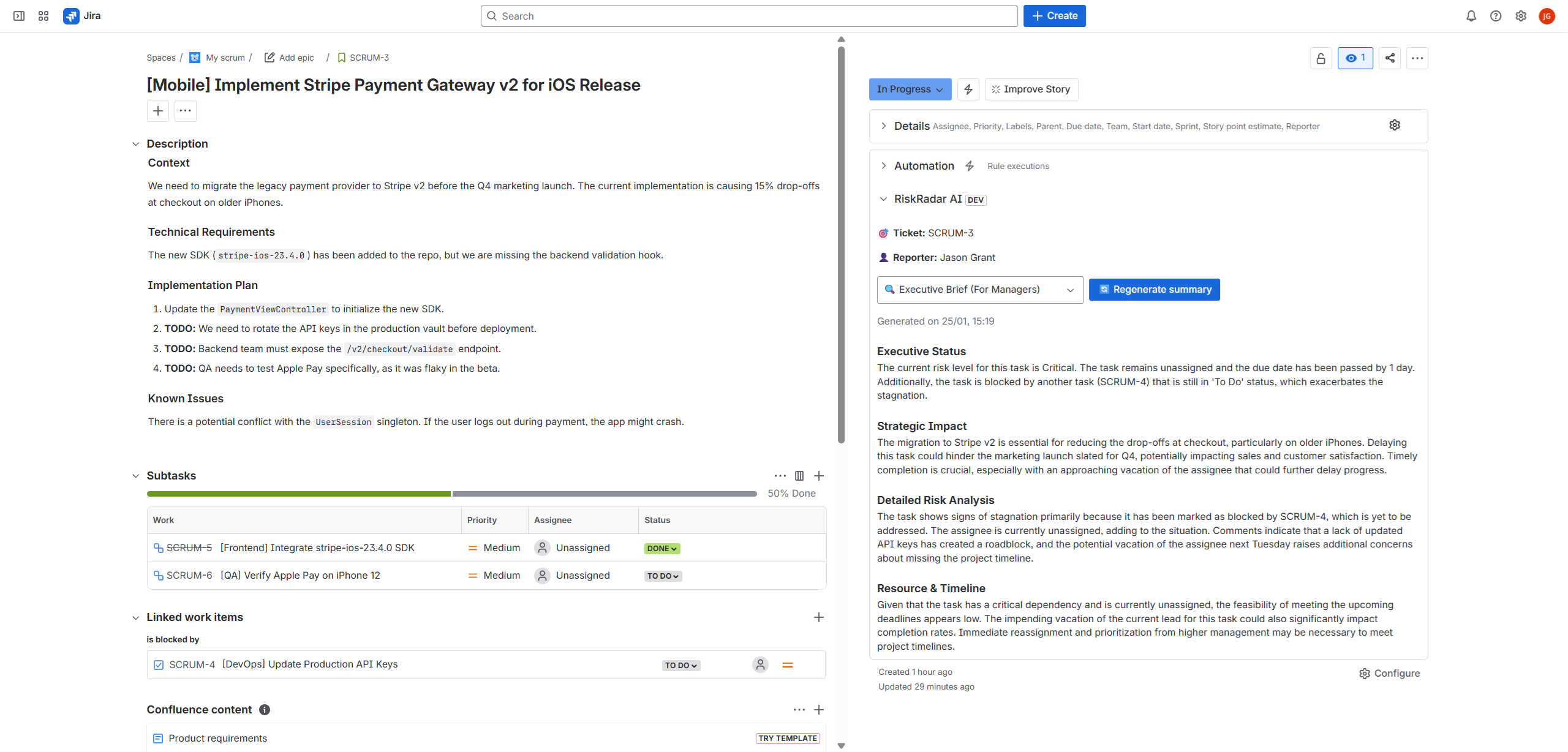 RiskRadar AI: Smart Issue Summaries & Risk Detection | Atlassian ...