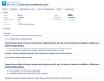 Target issue view for anchor usage example