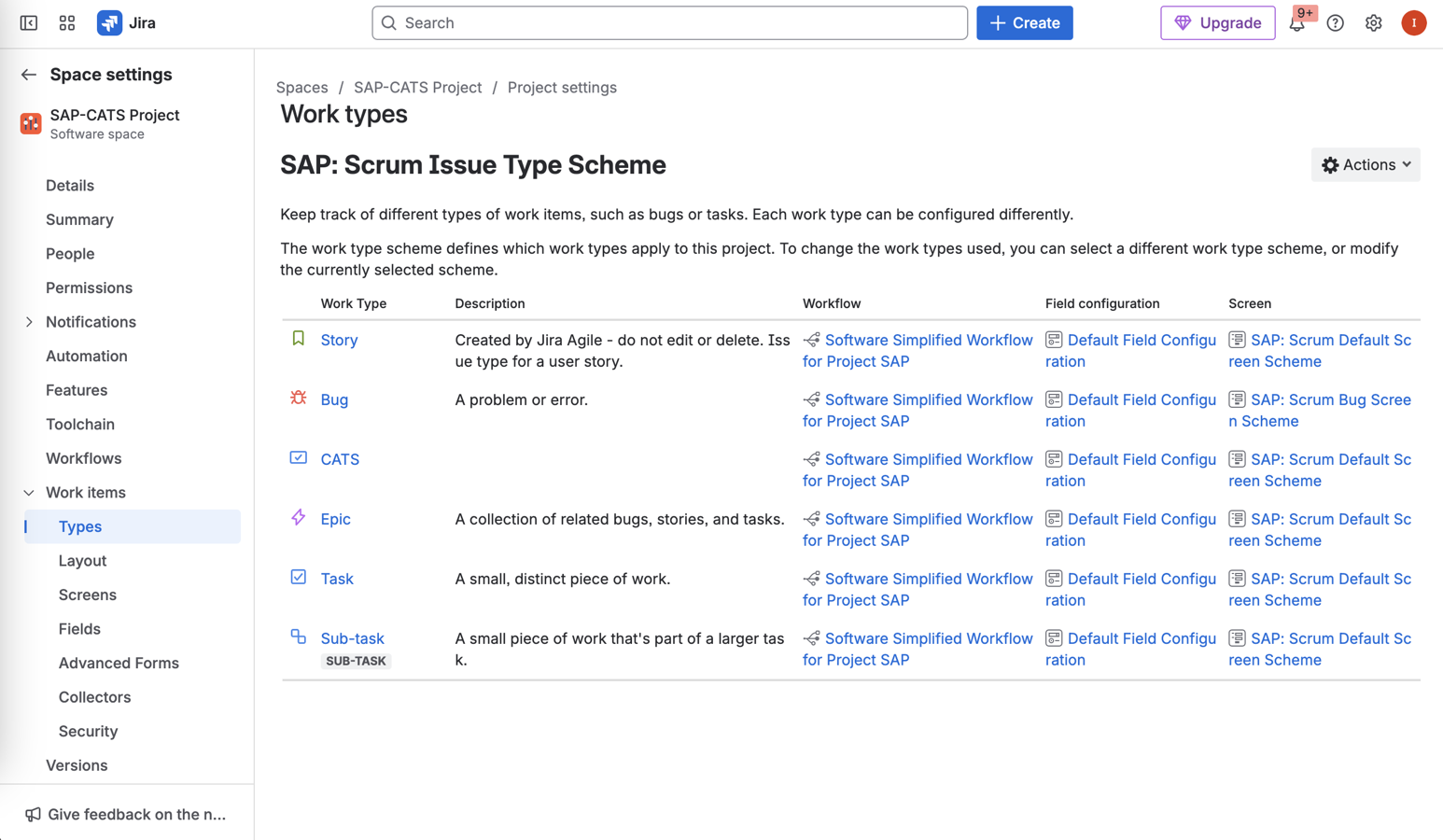 Create a space in Jira Cloud