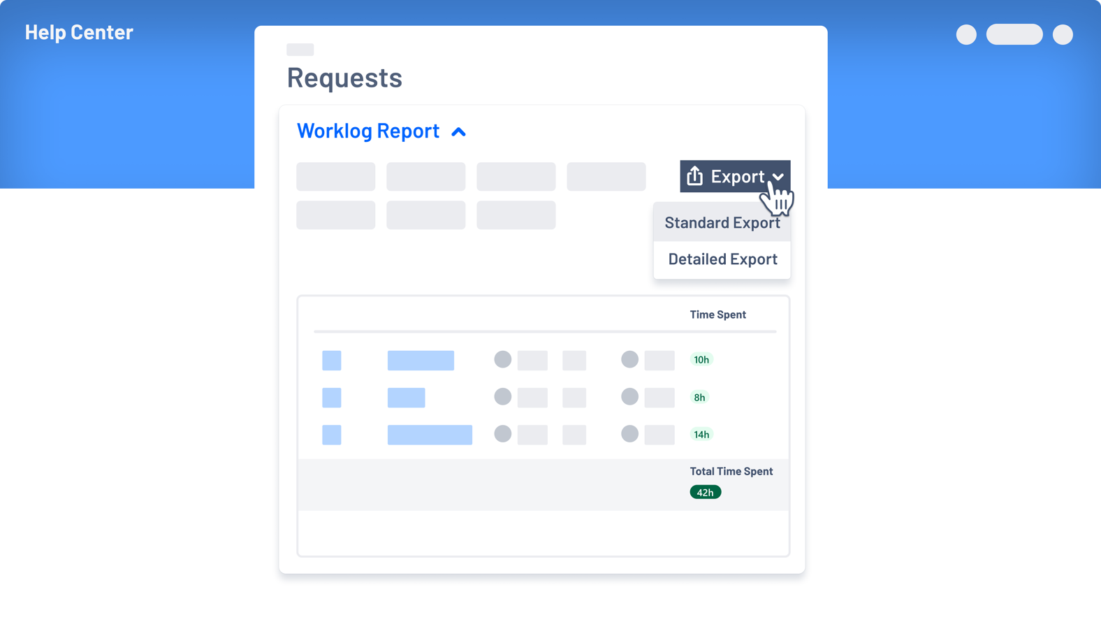 Use customer worklog data for monthly reporting, service reviews, and billing preparation.