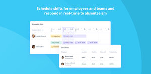 Schedule shifts for employees and teams and respond in real-time to absenteeism