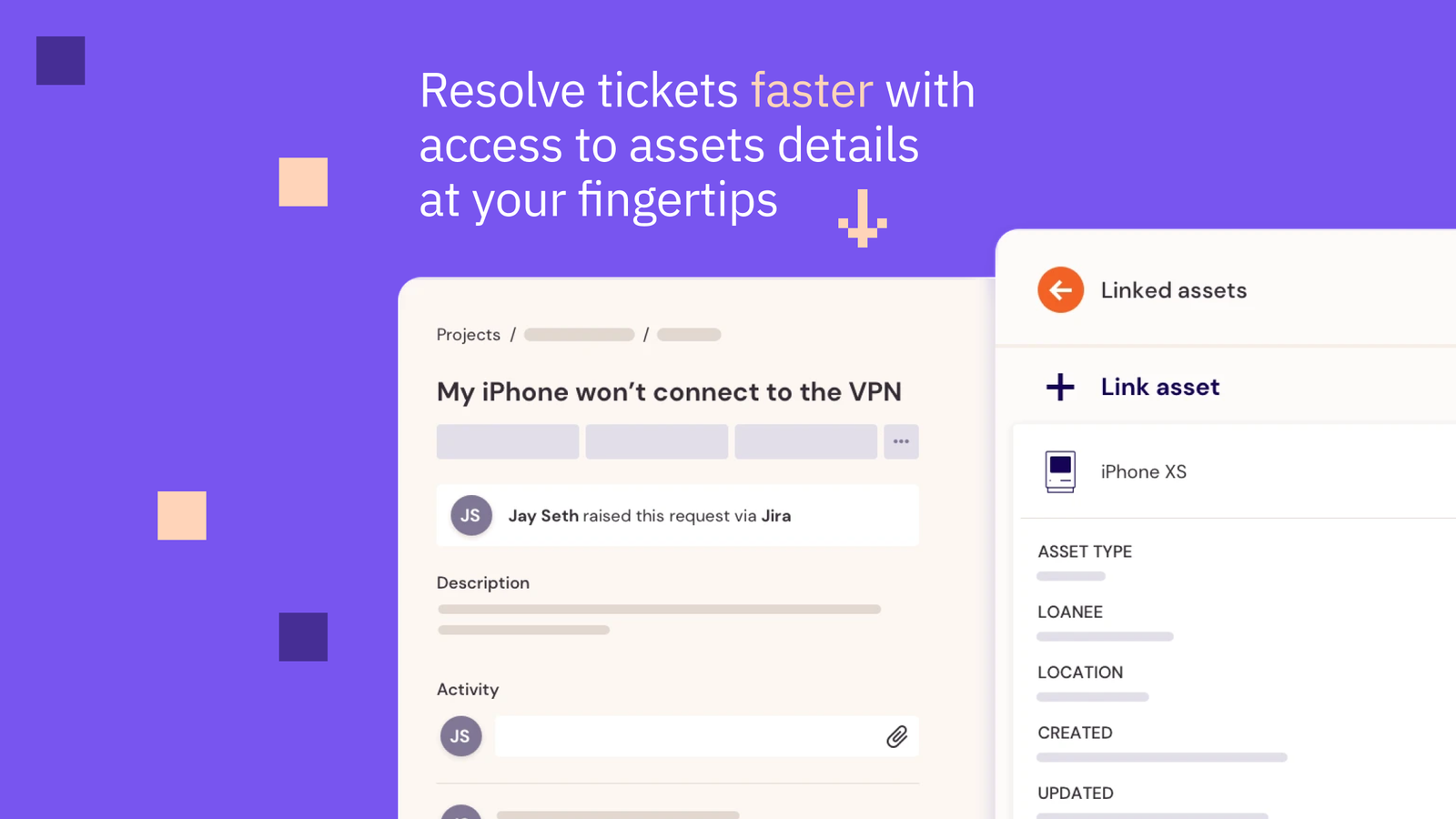 Integrate rich asset context within Jira