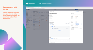 Preview SharePoint files inline and open them for editing when needed. All updates are saved back to SharePoint automatically.