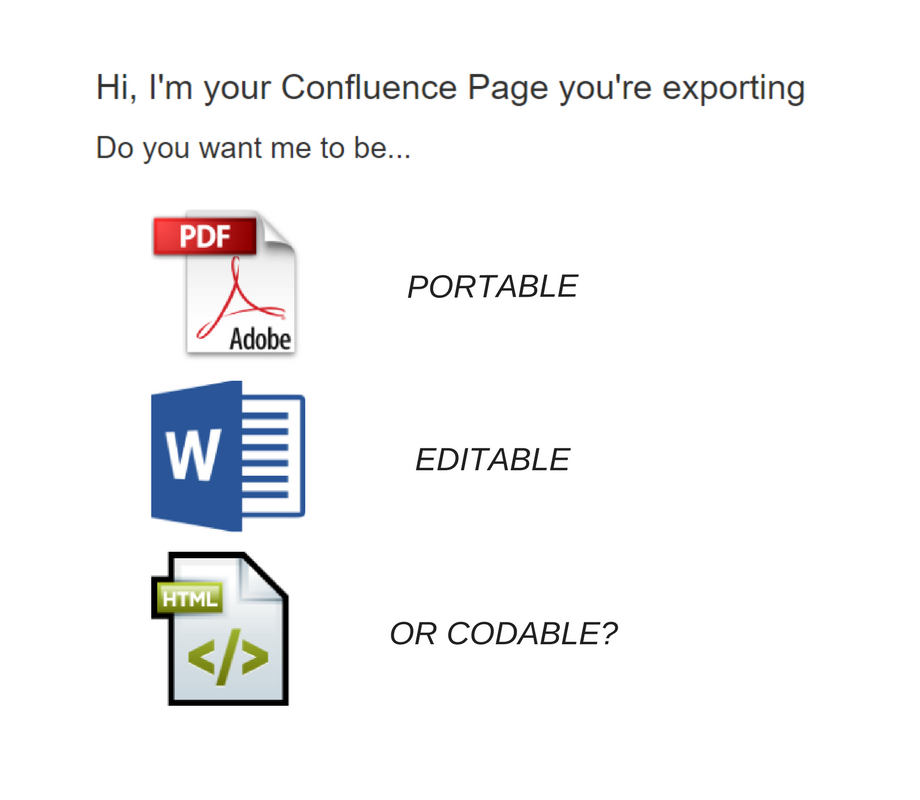 Export to PDF, Word or even HTML