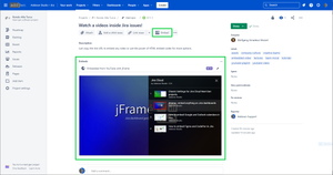 Embed and watch YouTube videos or playlists inside Jira Cloud issues and dashboard gadgets using a simple link URL or an HTML iframe embed code. Available for Next-Gen Jira Software Scrum projects and more...