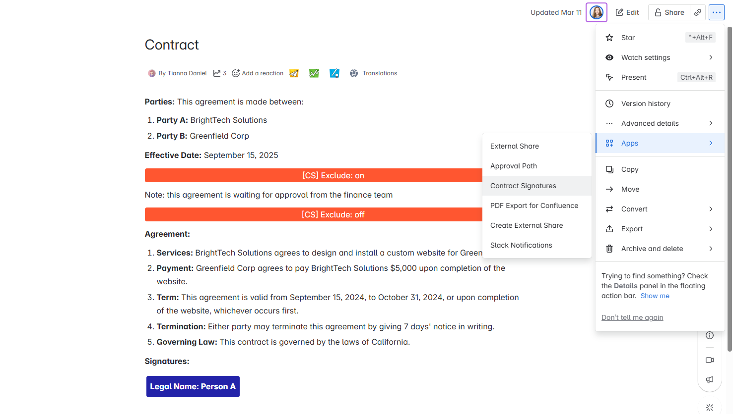 Create a contract with a few clicks