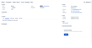 You have to login in Quantive Results with your personal credentials. Thus OKRs that you have access to will be available in the Quantive plugin for Jira.