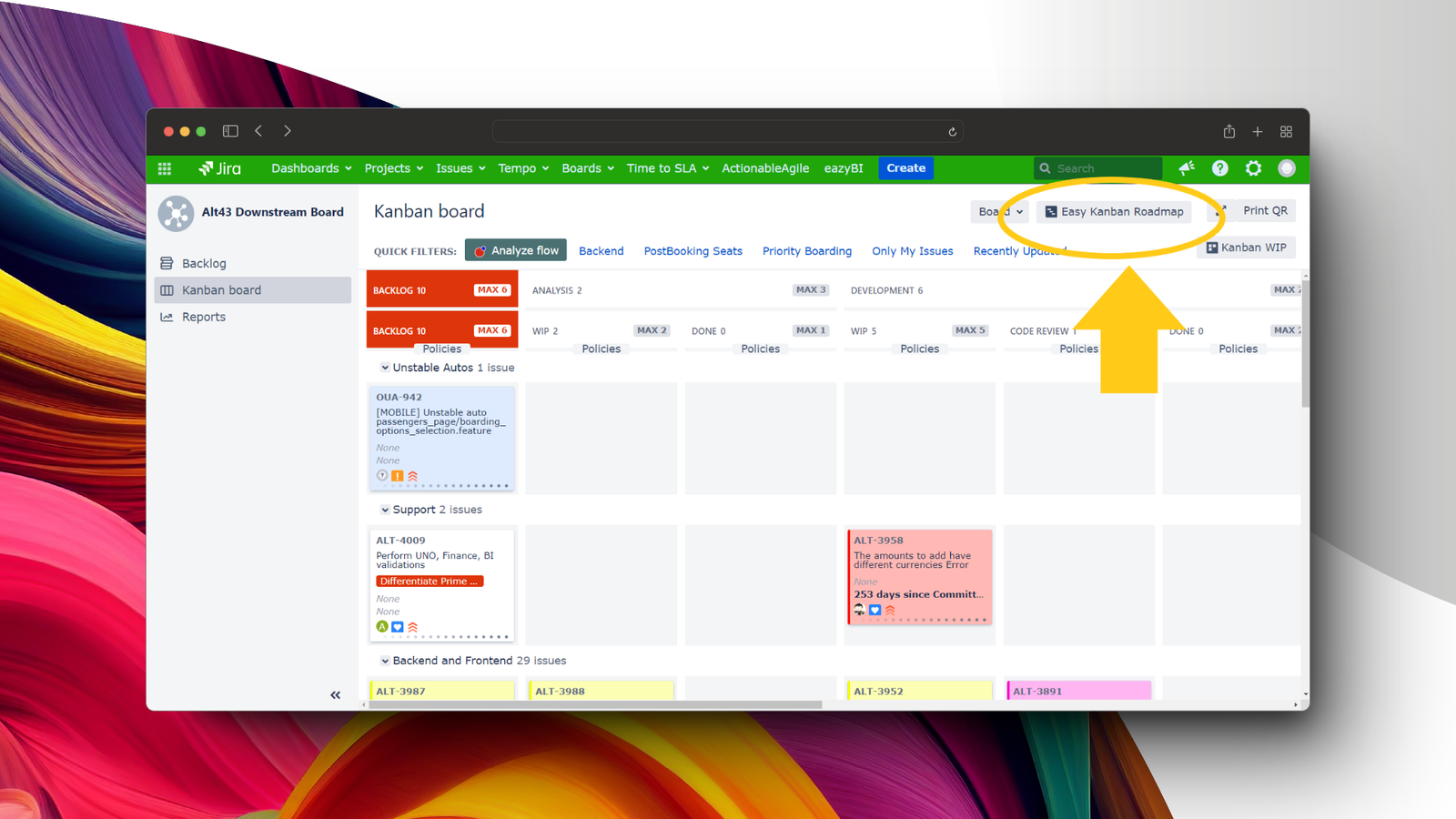 Display a Gantt representation of your Kanban board