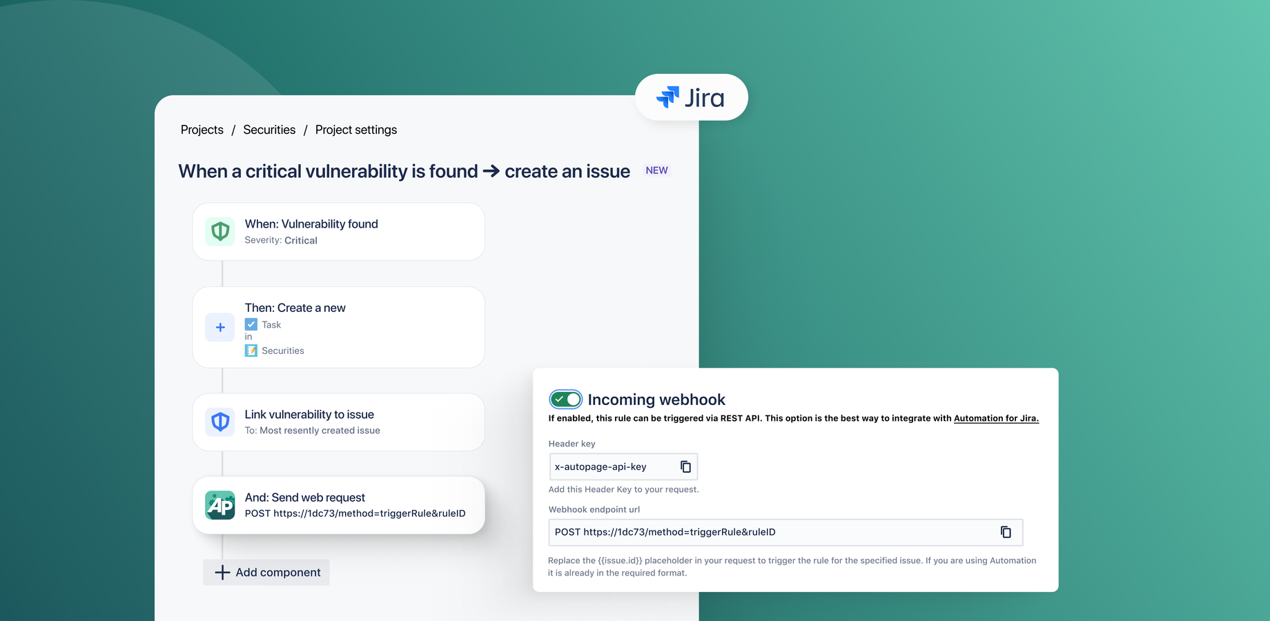 AutoPage also has Jira automation support.