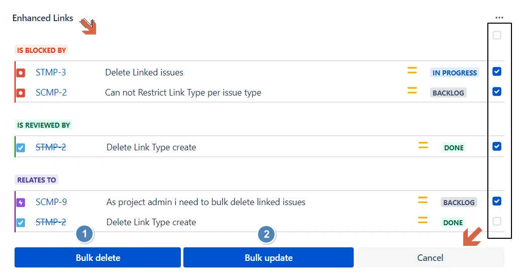 Customize Issue Link Types per project