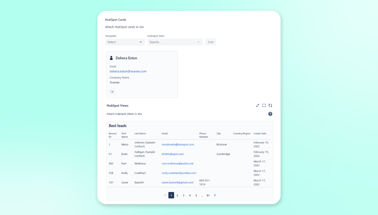 Access HubSpot insights directly in Jira