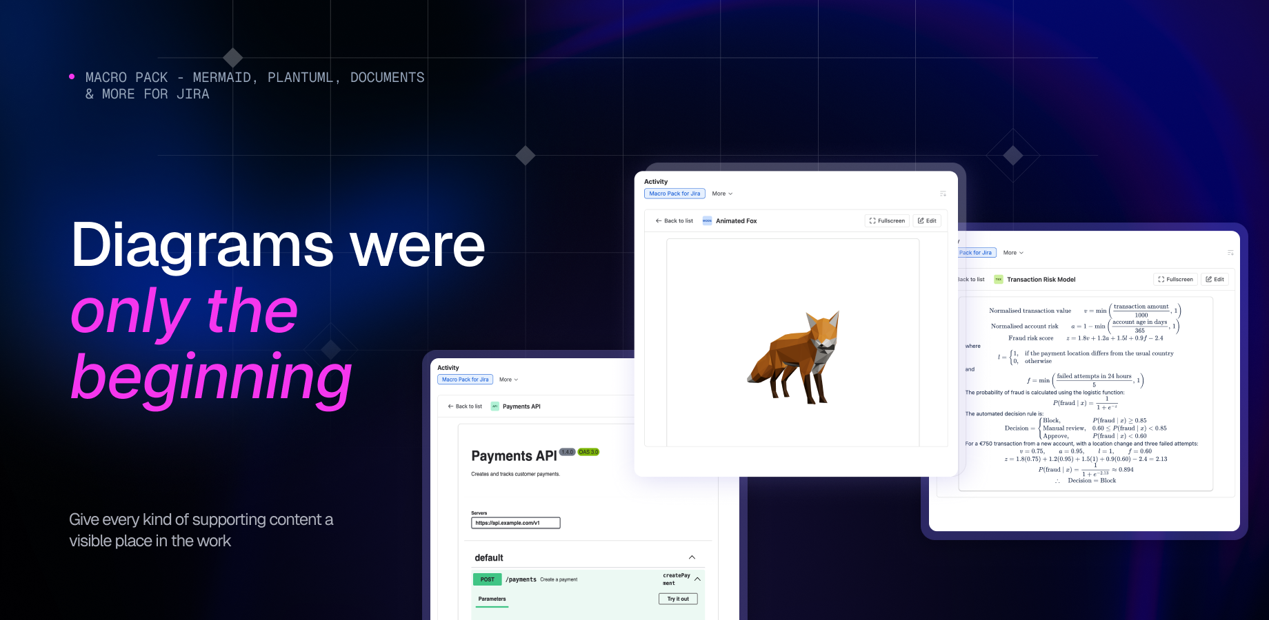 Display performance results, structured data, API specifications and technical evidence alongside the decisions they support.