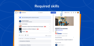 Landing page displaying required skills
