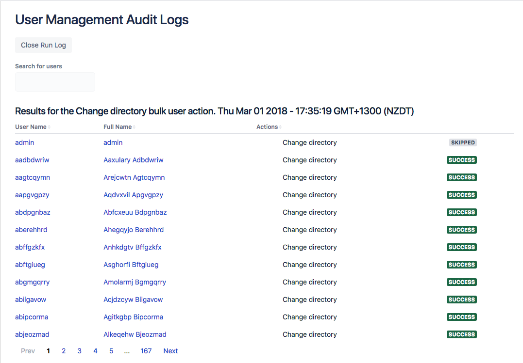 Perform a test run of the operations to see how users may be affected and receive a report of the details.