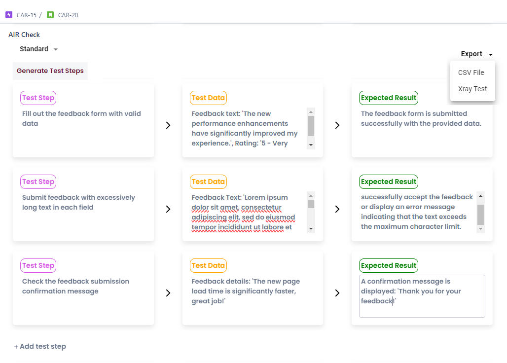 Manage the results as much as you need