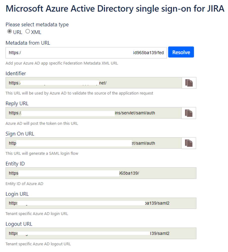 Configure Identity Providers URLs