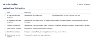 Add validation and condition to workflow step for automatic transition