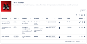 Timed watchers can be used to give timely notifications
