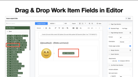 Drag & Drop Work Item Fields in Editor
