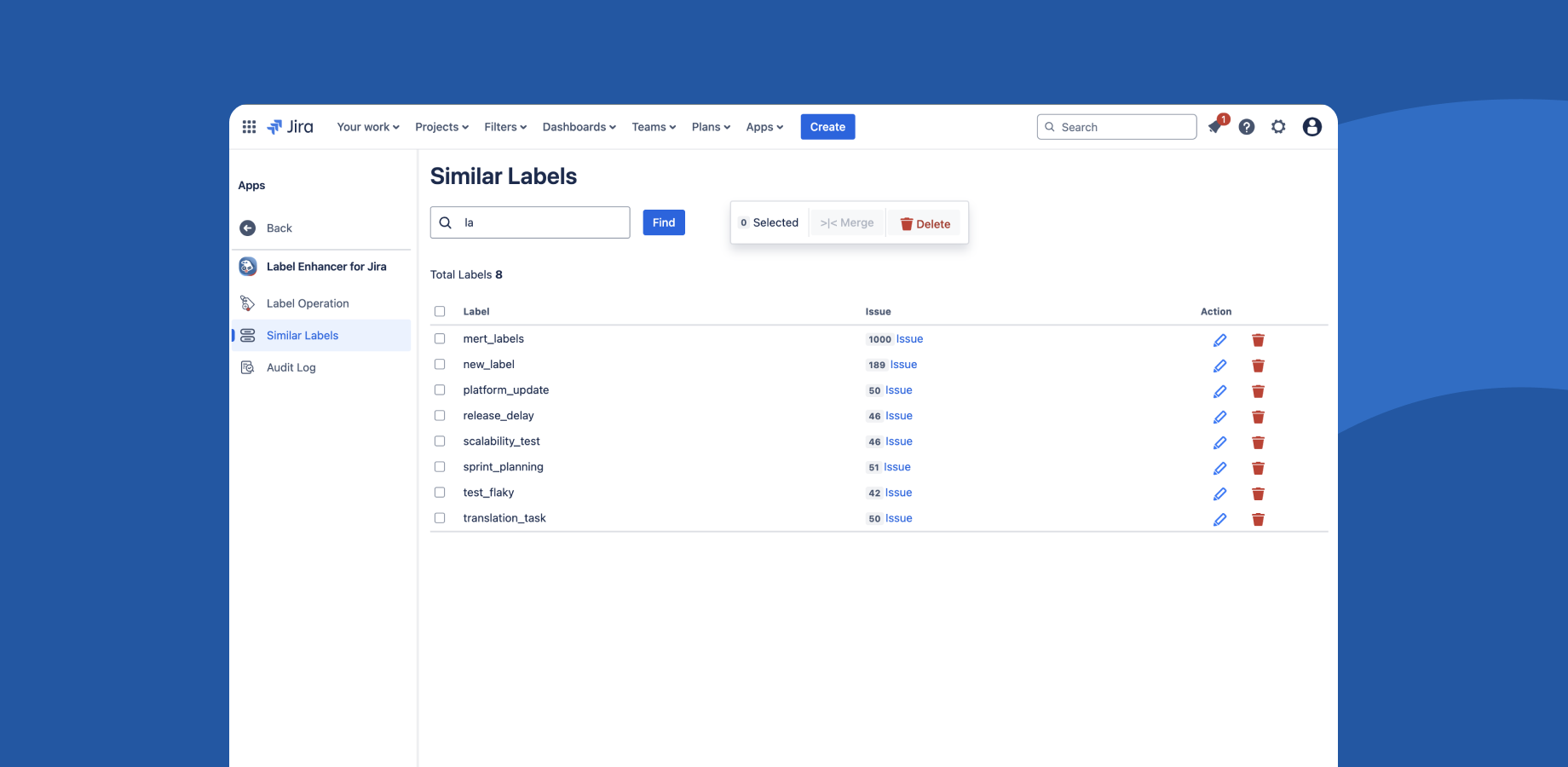 Manage Similar Labels