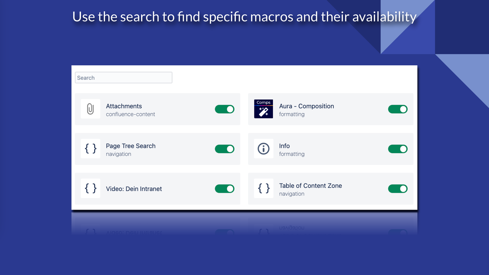 Dedicated search to find macros