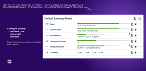 Configure globally, per issue type, per project or per issue. Customize the metrics according to your needs.