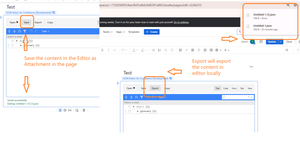 Export the content to local files or save as attachment