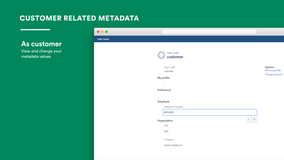 Customers can view and edit there Metadata within the customer portal of Jira Service Desk.